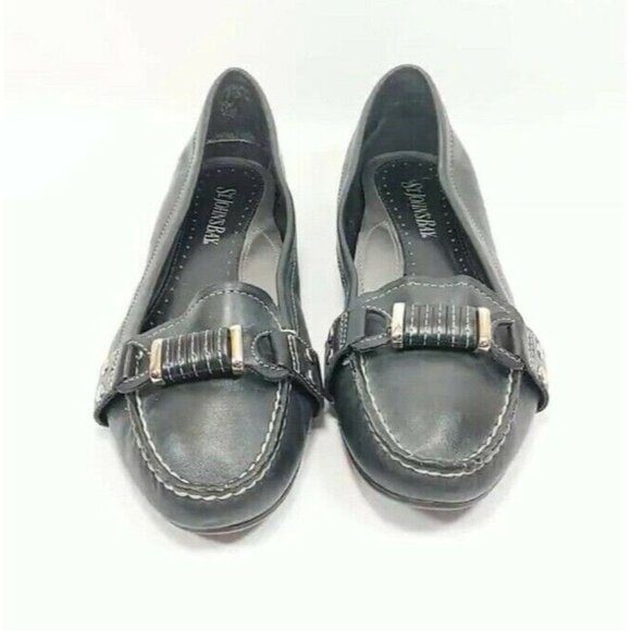 St John's Bay Flats Women's Size 8.5 Med Black Leather Loafers - Picture 5 of 8